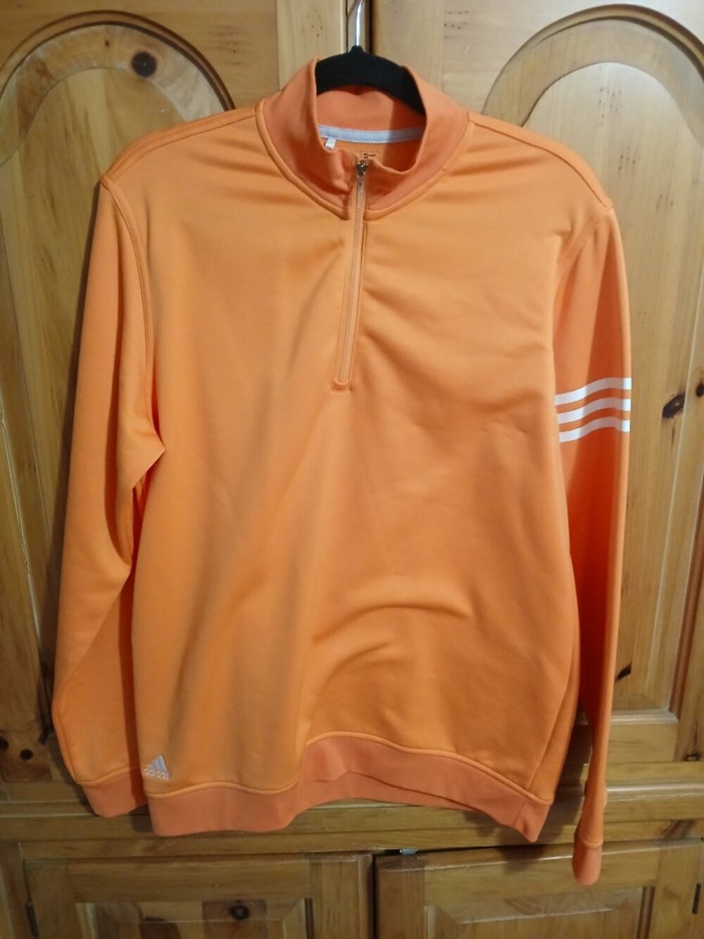 Adidas Golf Men's Climalite 1/4 zip Pullover, Orange, Medium, EUC